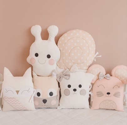 Zvířátkový mantinel do postýlky MimiMe.cz – 5 dílů v pastelových barvách, lištička, myška, šnek, medvídek a sovička, limitovaná kolekce Pastel Friends.
