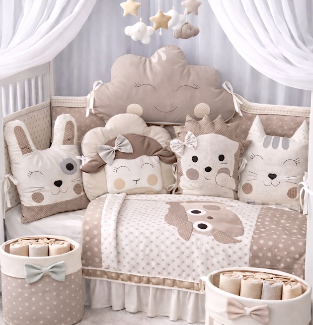 Zvířátkový mantinel + povlečení do postýlky