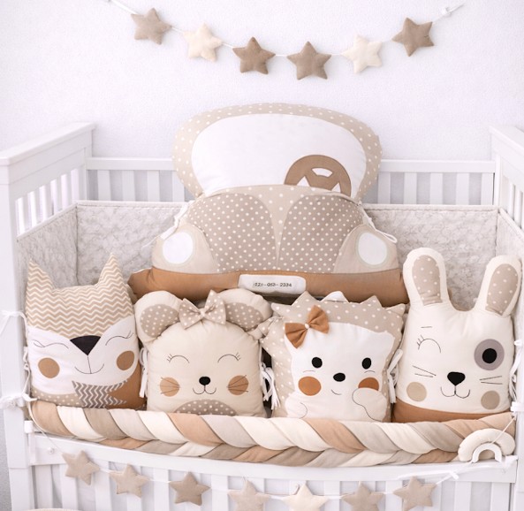 Mantinel do postýlky – Zvířátka s autem 180 cm