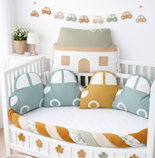 Hravý zvířátkový mantinel do postýlky – 5dílný set pro bezpečné sny i veselé hraní