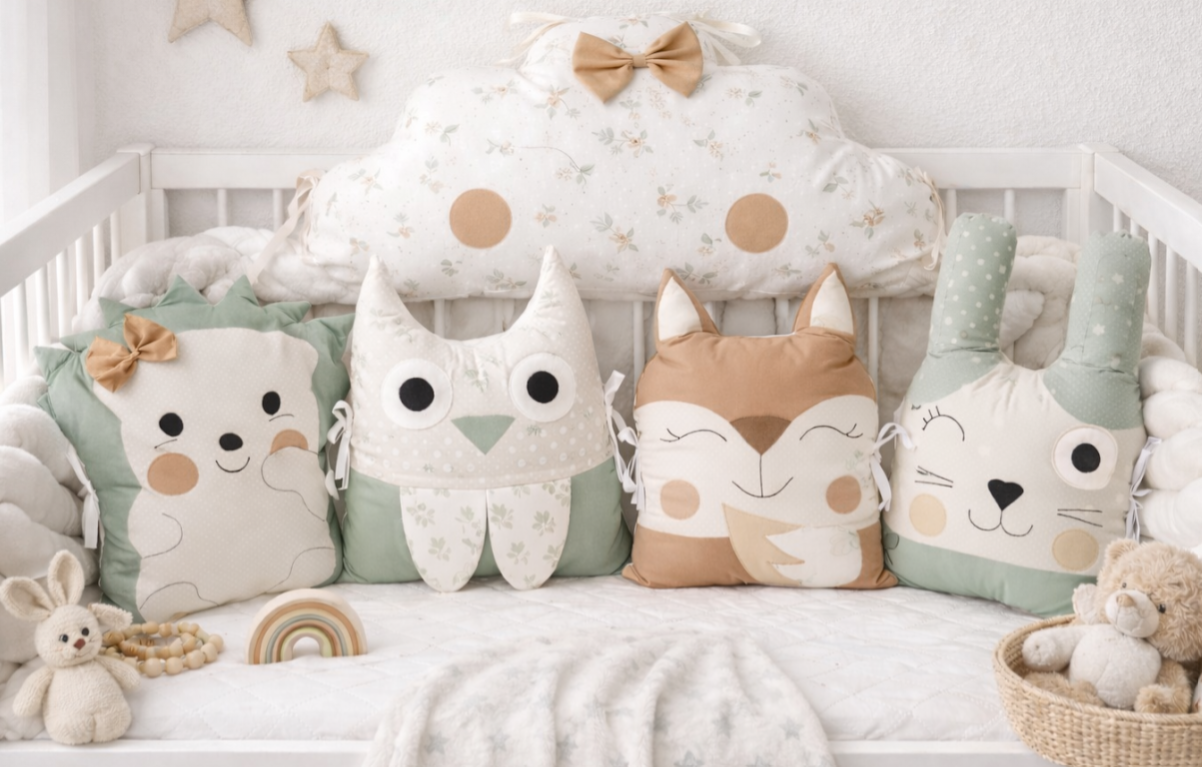 Zvířátkový mantinel do postýlky 5 dílů (180 cm) – Bezpečný svět prvních snů