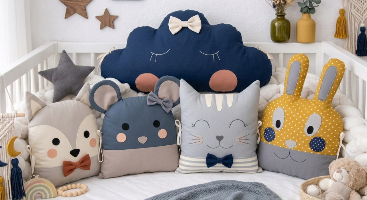 Mantinel do postýlky zvířátka 5 dílů 180 cm | Autorská kolekce Modrá noc MimiMe